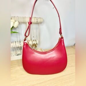 Red shoulder bag